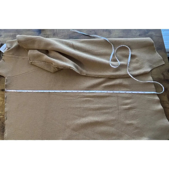 Athmile Womens M Brown Oversize Sweater Quarter Zip Casual - Picture 4 of 8